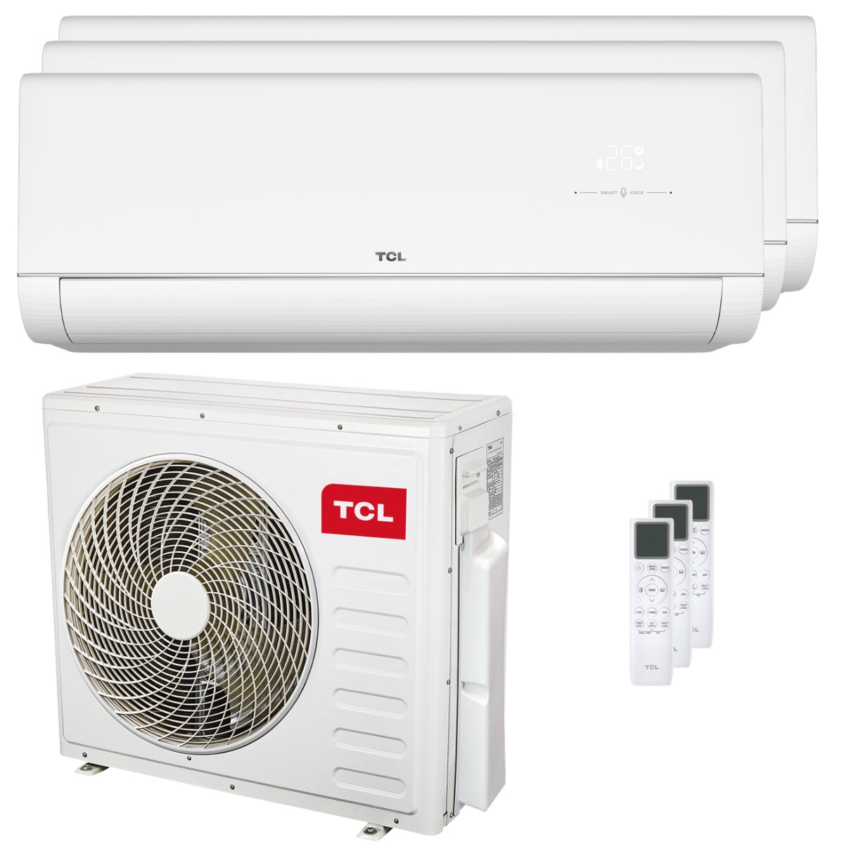 Climatiseur split TCL VoxIN P9 (essai) 12 000 + 18 000 + 18 000 BTU Inverter A++ Wi-Fi, unité extérieure 12,2 kW 