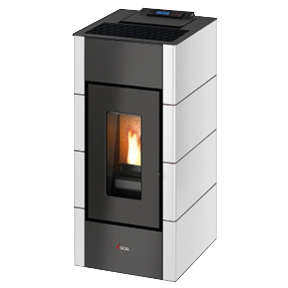 Poêle à granulés Cadel Cristal 3 blanc 8,5 kW avec air