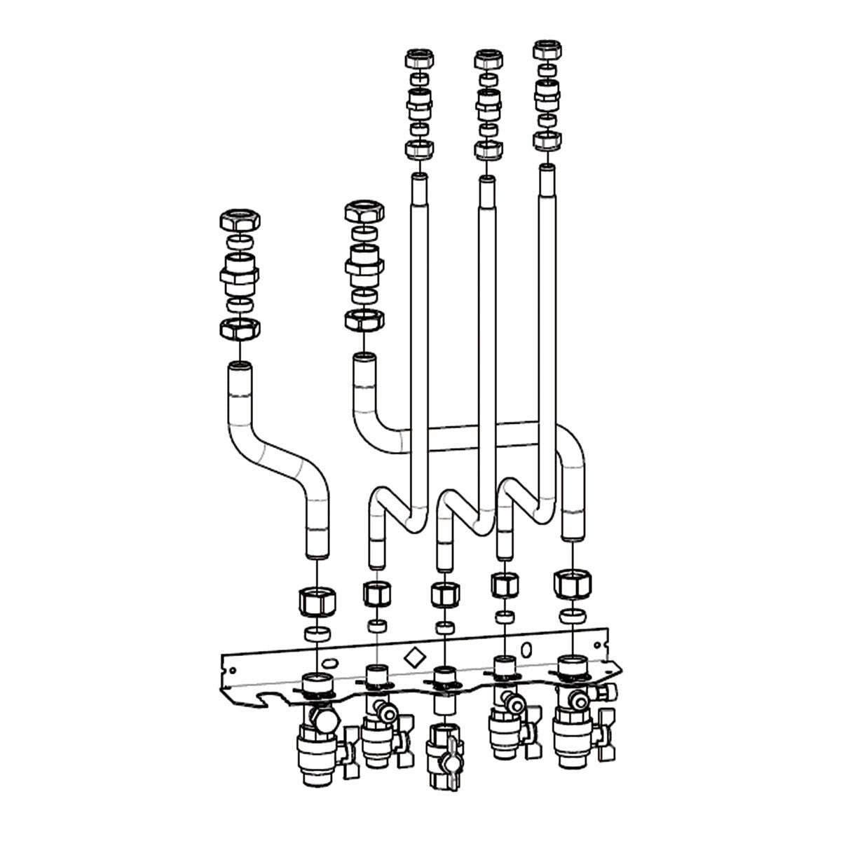 Kit de raccordement hydraulique pour système hybride Daikin