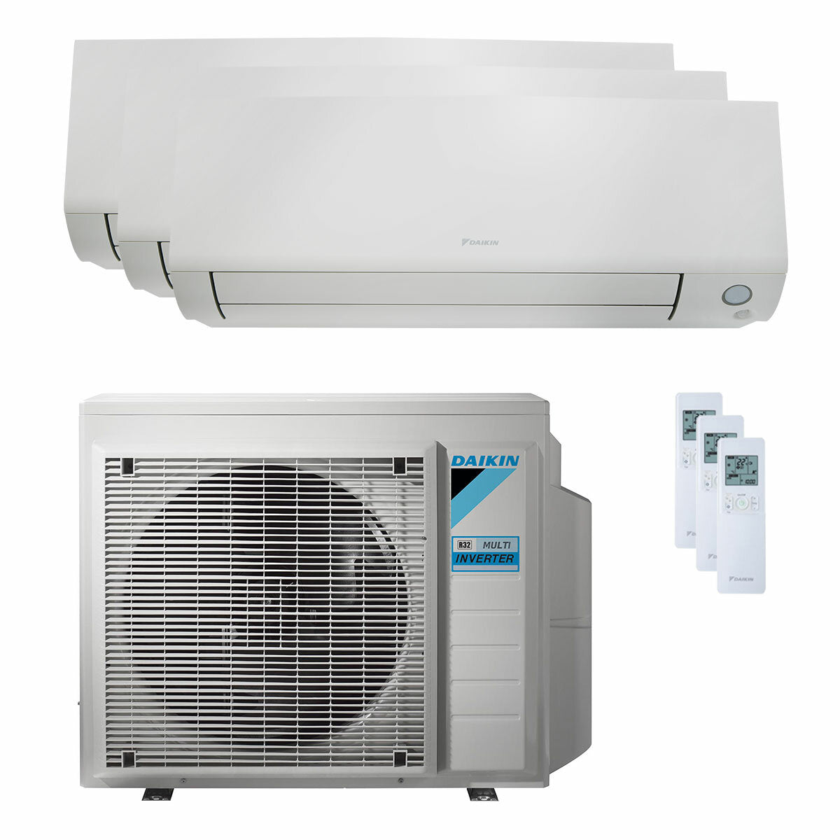 Climatiseur trial split Daikin Perfera All Seasons 5000+7000+9000 BTU inverseur A+++ unité extérieure wifi 5 kW 