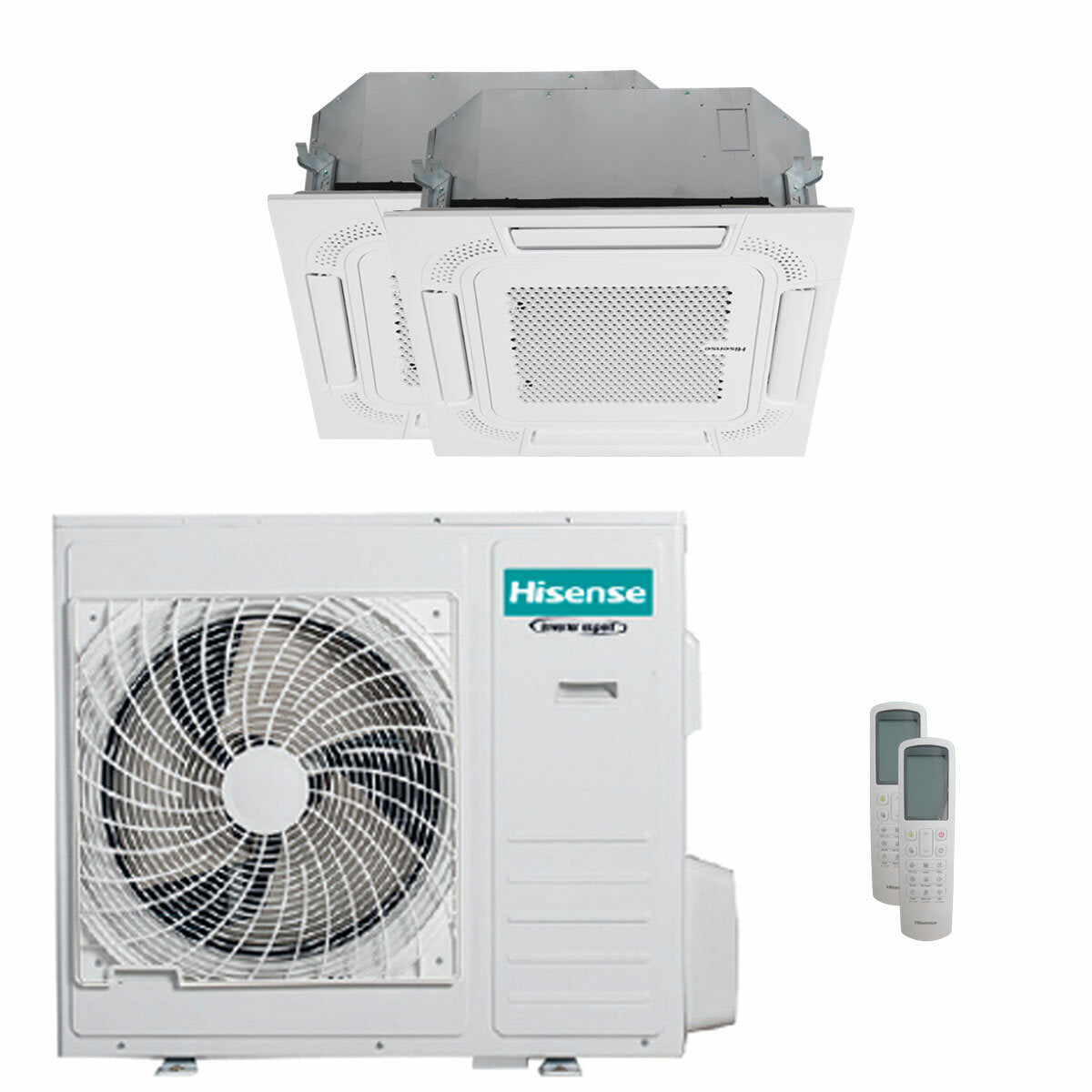 Climatiseur Hisense Cassetta ACT dual split 18000+18000 BTU inverseur A+ unité extérieure 10 kW 