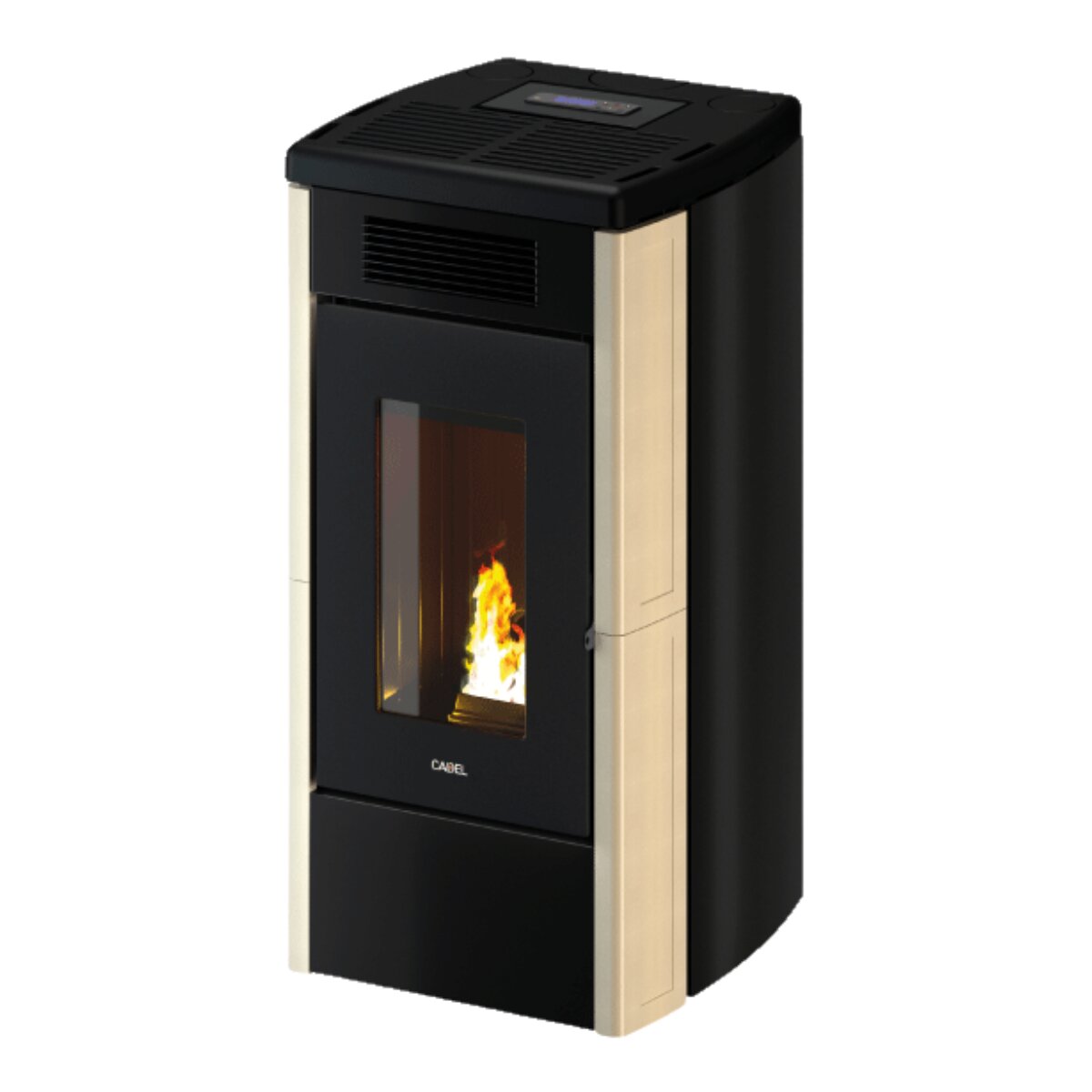 Cadel Atena Plus 12 pellet stove with ducted air, 12 kW - WiFi, IVORY MAIOLICA