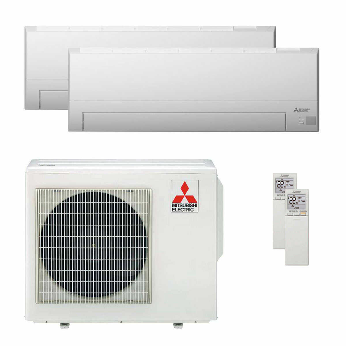 Climatiseur Mitsubishi Electric série BT double split 12000+12000 BTU onduleur A++ wifi unité extérieure 5,4 kW