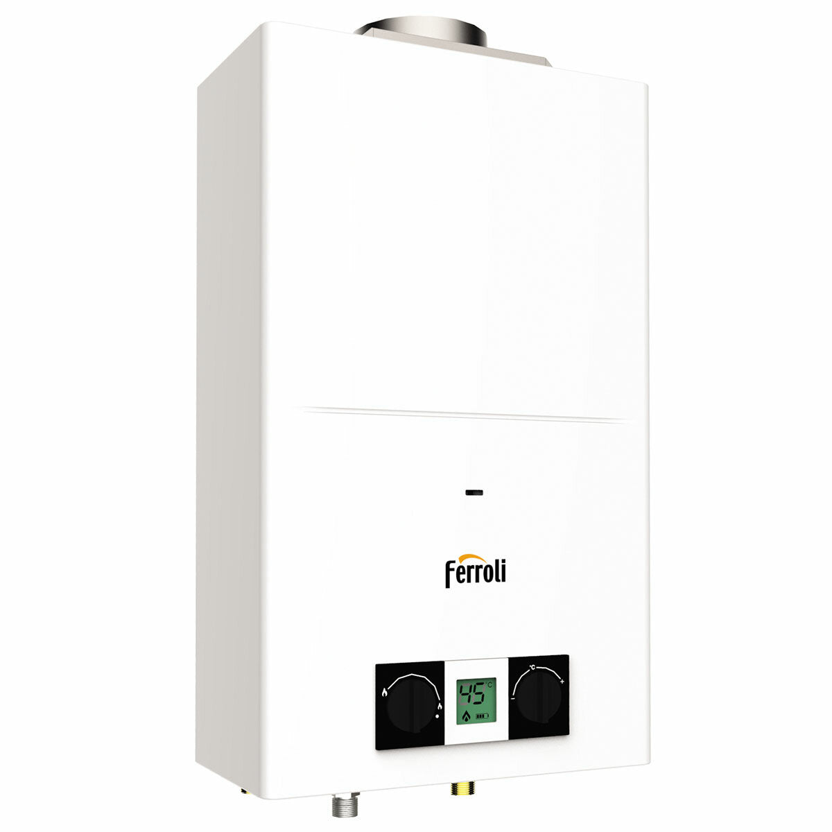 Ferroli Pegaso Eco Wand-Gas-Warmwasserbereiter mit Naturzug und offener Kammer 14 l/min. - Flüssiggas