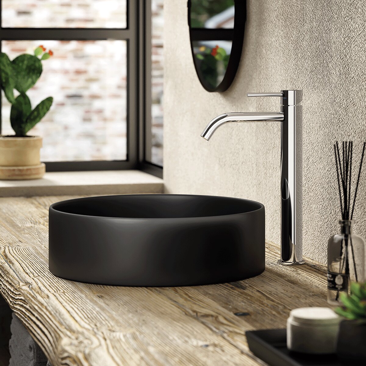 Mitigeur lavabo allongé Paffoni LIG 081K avec vidage Clic-Clac 1"1/4G