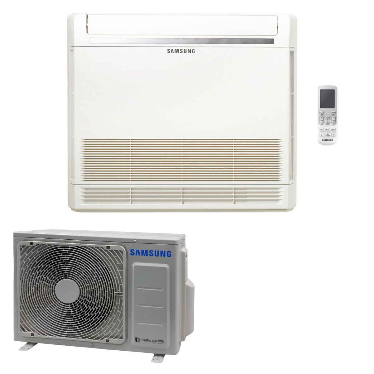 Climatiseur console commercial Samsung 9000 BTU inverter A++ unité externe 2,6 kW