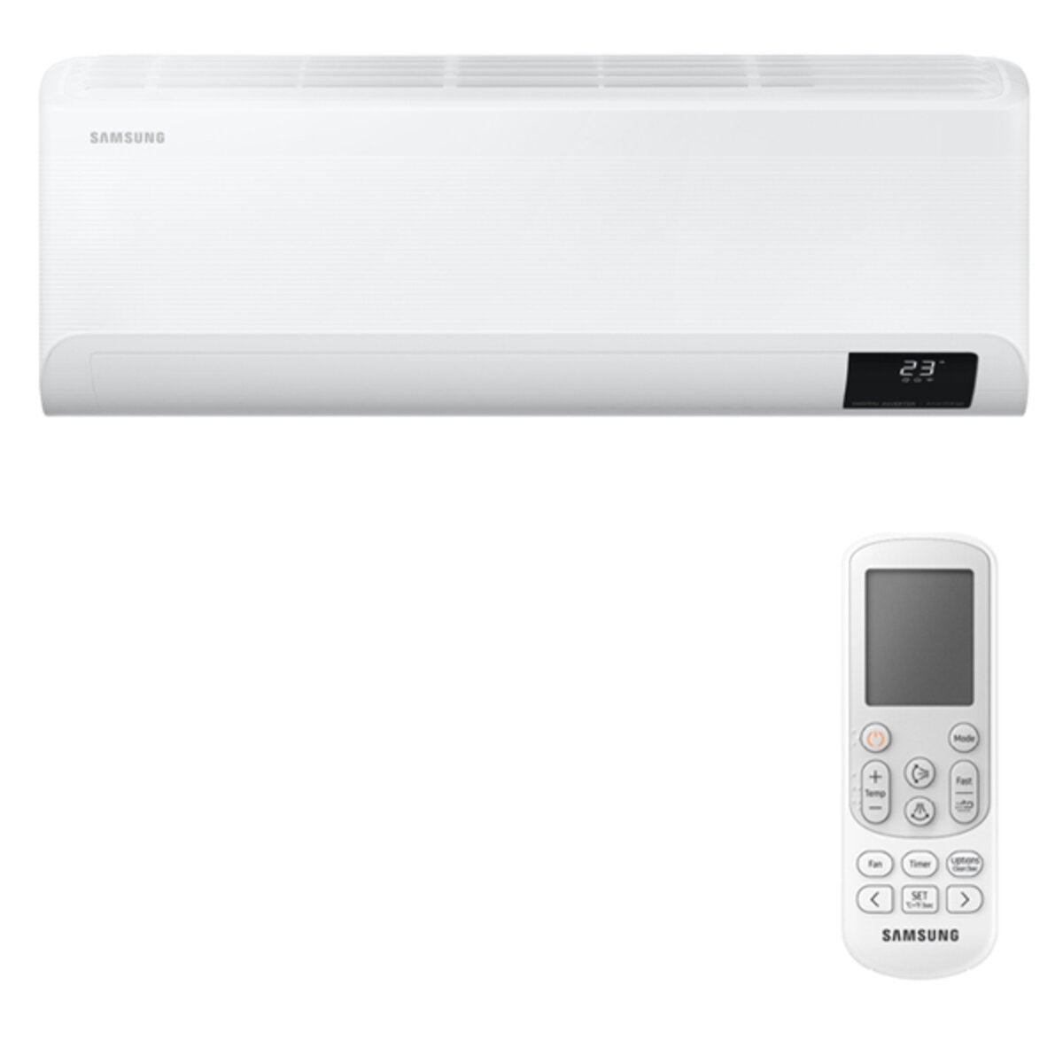 Climatiseur double split Samsung Cebu Wi-Fi 7000 + 7000 BTU onduleur A+++ unité extérieure wifi 4,0 kW