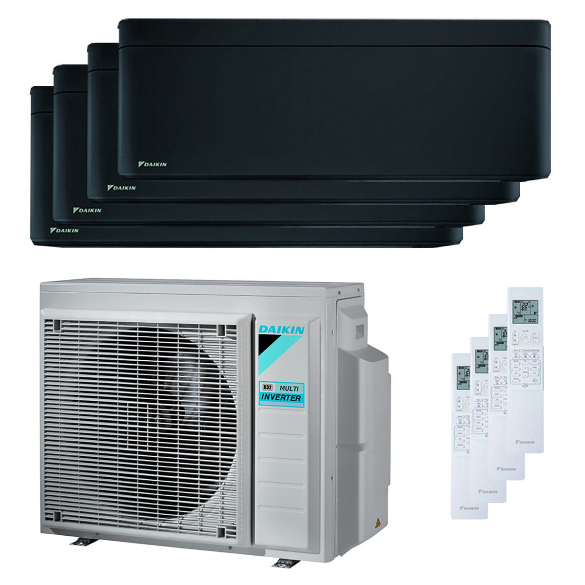 Daikin Stilvolle quadratische Split-Klimaanlage 5000 + 5000 + 9000 + 12000 BTU Wechselrichter A ++ WLAN-Außengerät 6,8 kW