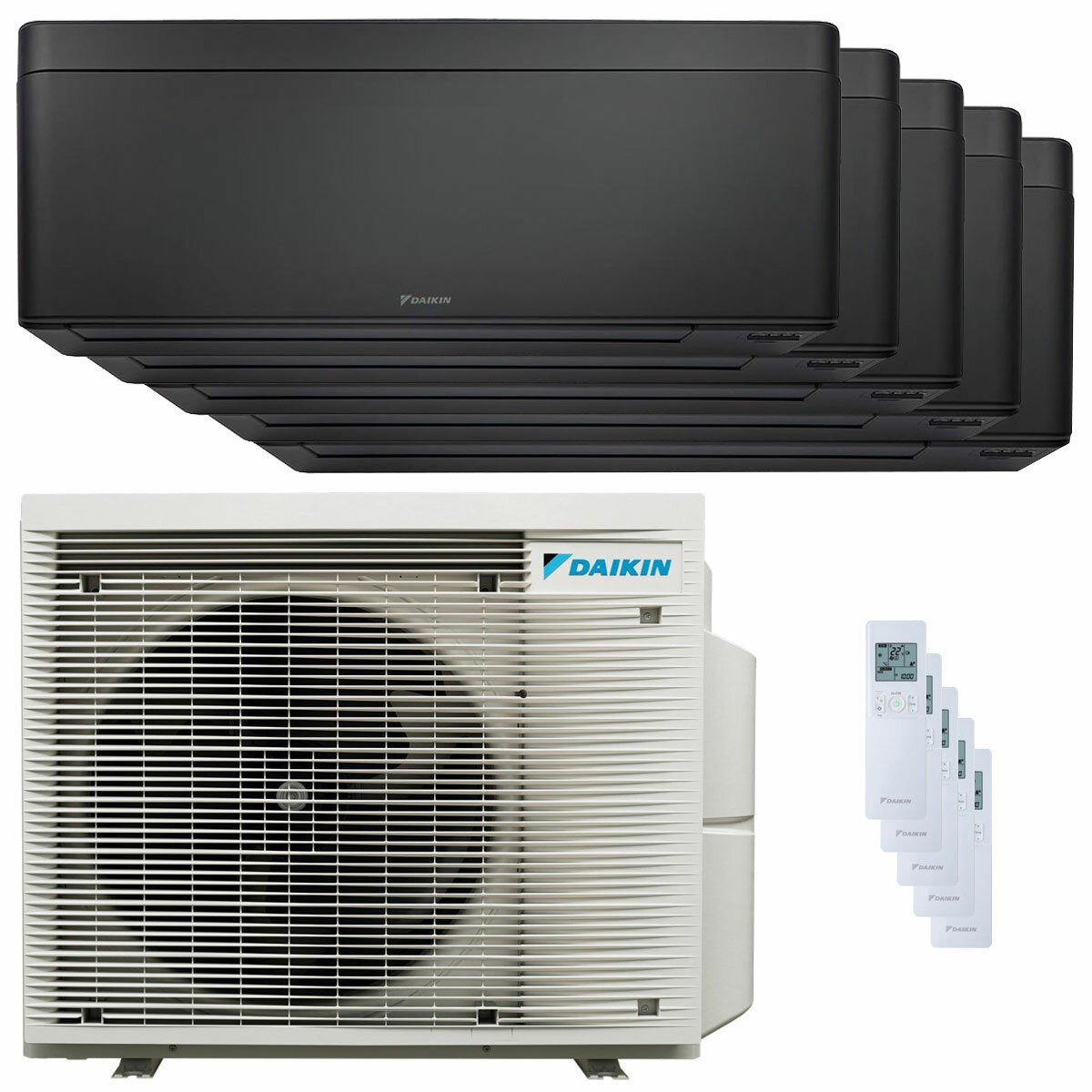 Daikin Stylish Total Black penta split air conditioner 9000+9000+9000+12000+15000 BTU inverter A++ wifi external unit 7.8 kW