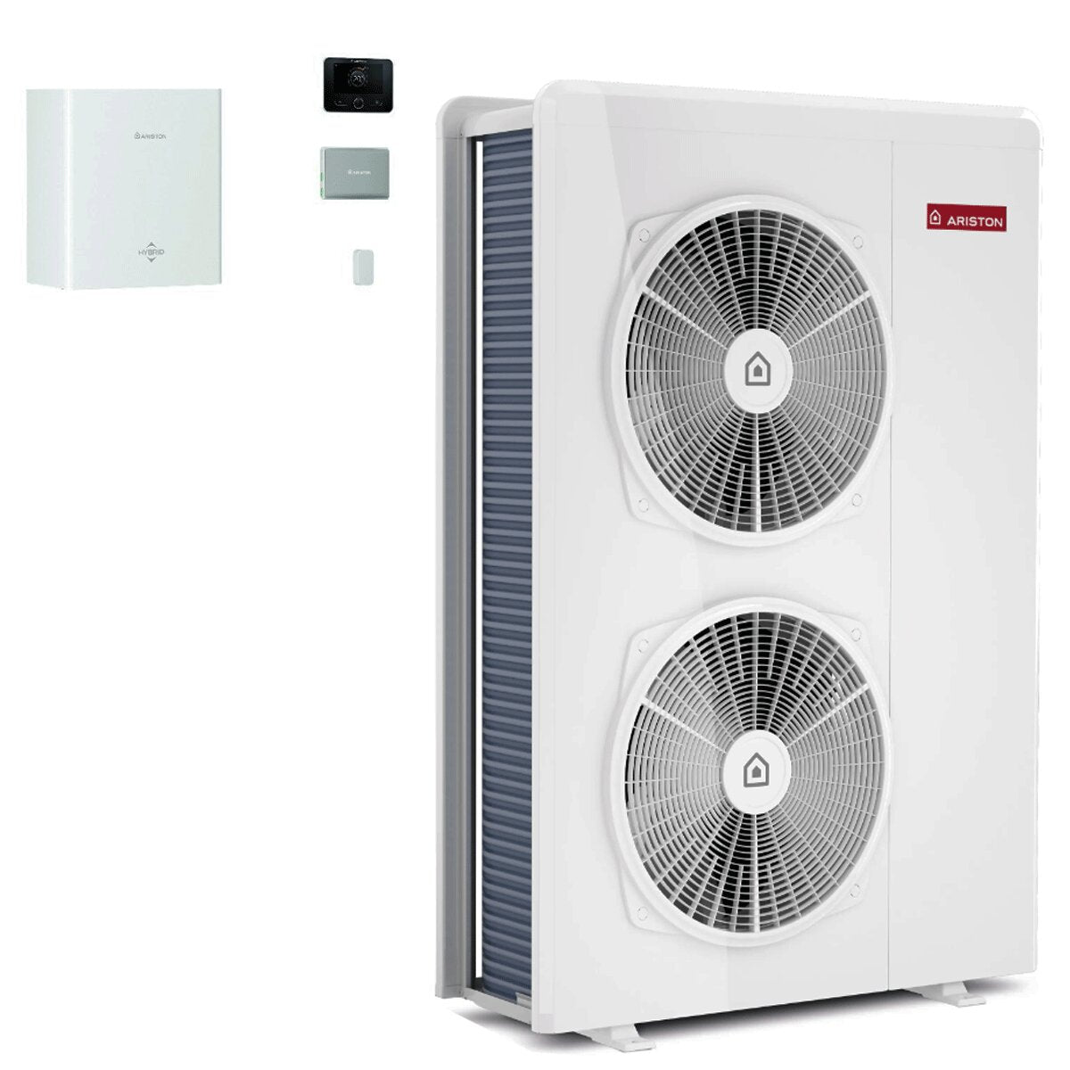 Ariston Nimbus M Hybrid Universal Net R32 Luft-Wasser-Wärmepumpe 12 kW Einphasiger Wechselrichter A++ WiFi