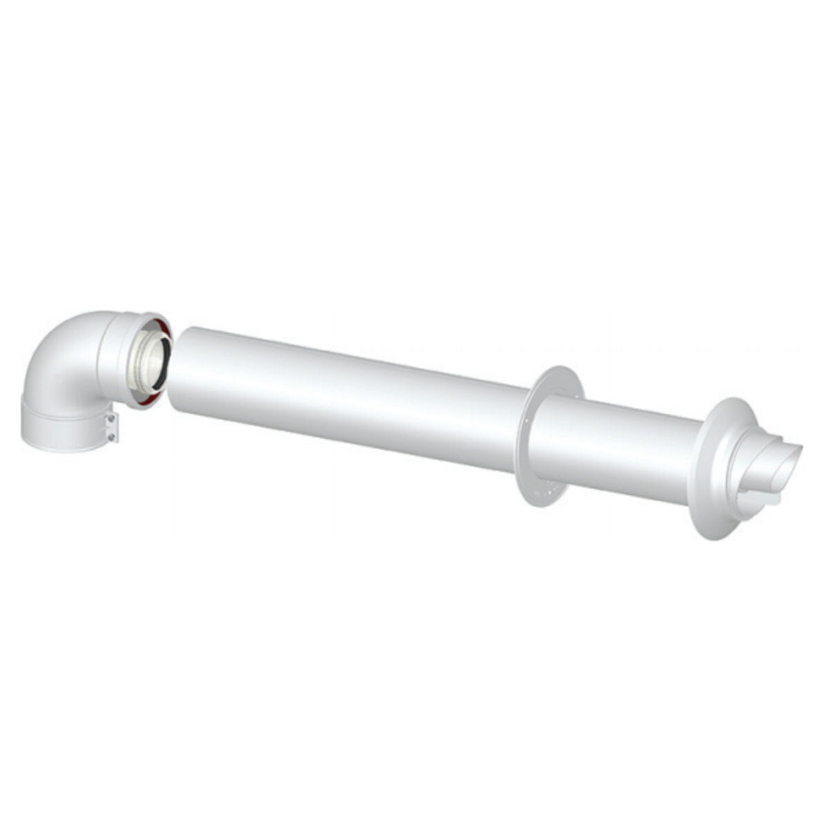 Horizontal wall coaxial fume exhaust kit ø 60/100 M/F condensing boilers - Kit 2 various brands