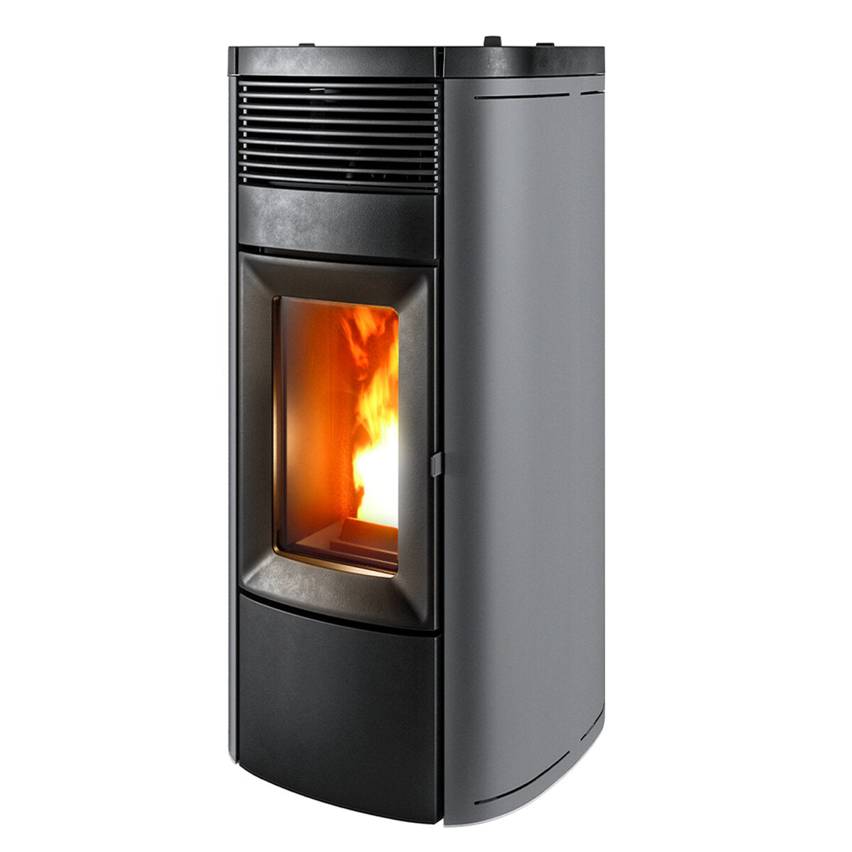 Pelletofen MCZ Musa Comfort Air 14 M2 14 kW silbergrau kanalisierbare Luft