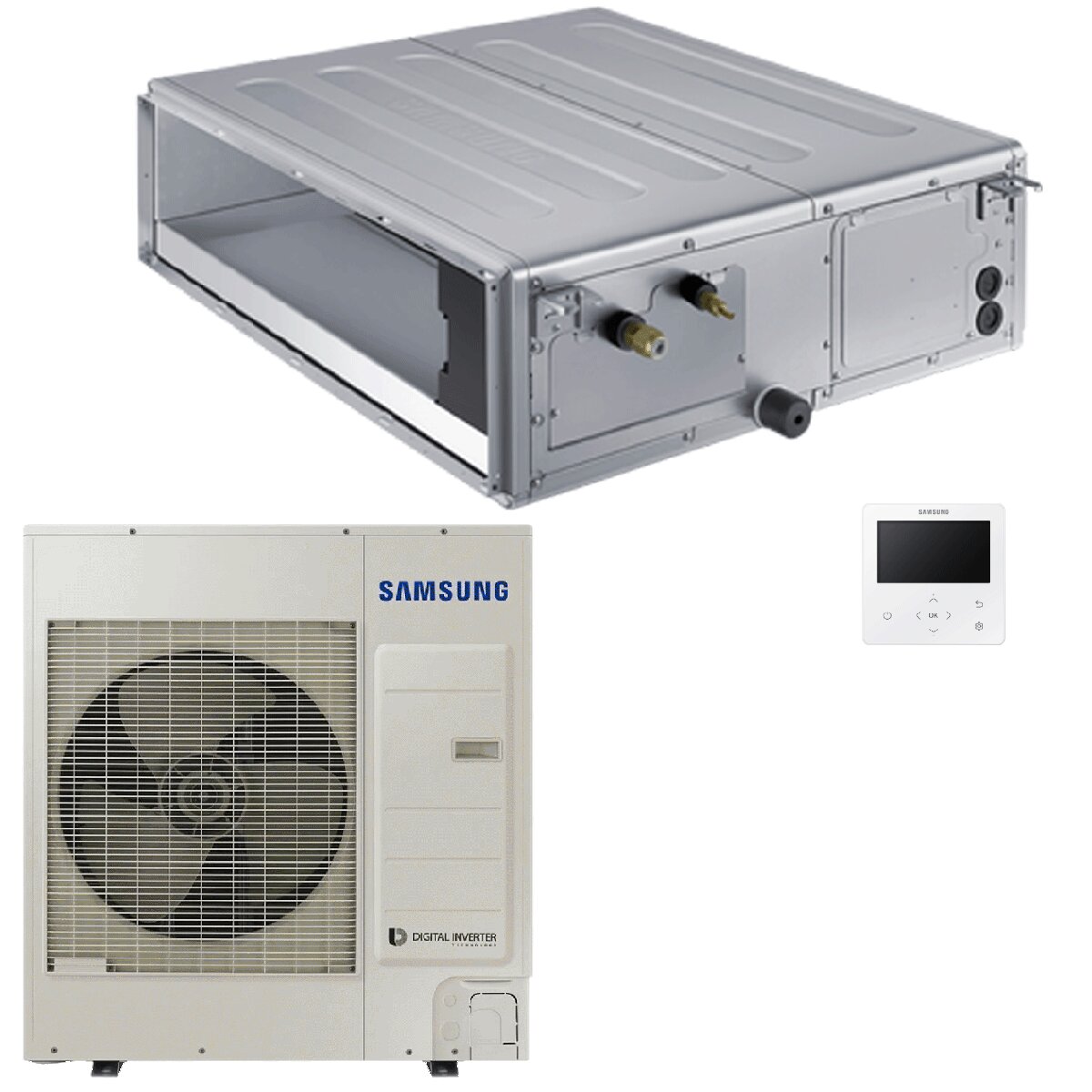 Climatiseur gainable Samsung à prévalence moyenne 41 000 BTU Inverter A++ unité externe 12 kW commercial