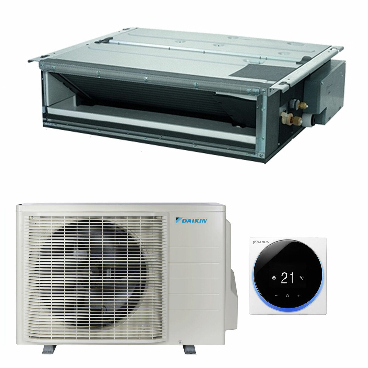 Climatiseur gainable Daikin Mini Sky FDXM-F9 12000 BTU inverter A R32 avec commande murale