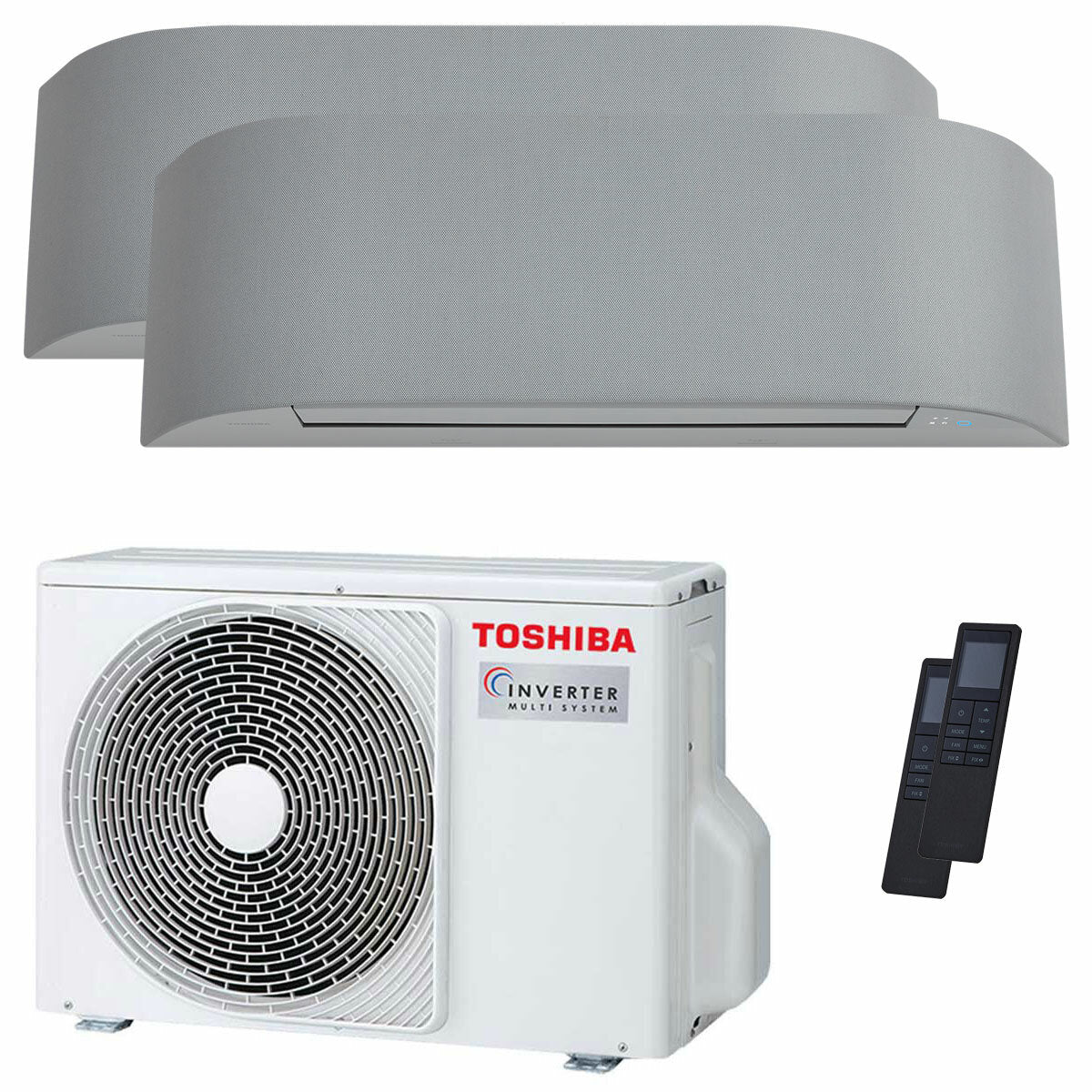 Climatiseur Toshiba Haori dual split 7000+7000 BTU inverseur A+++ unité extérieure wifi 3,3 kW 