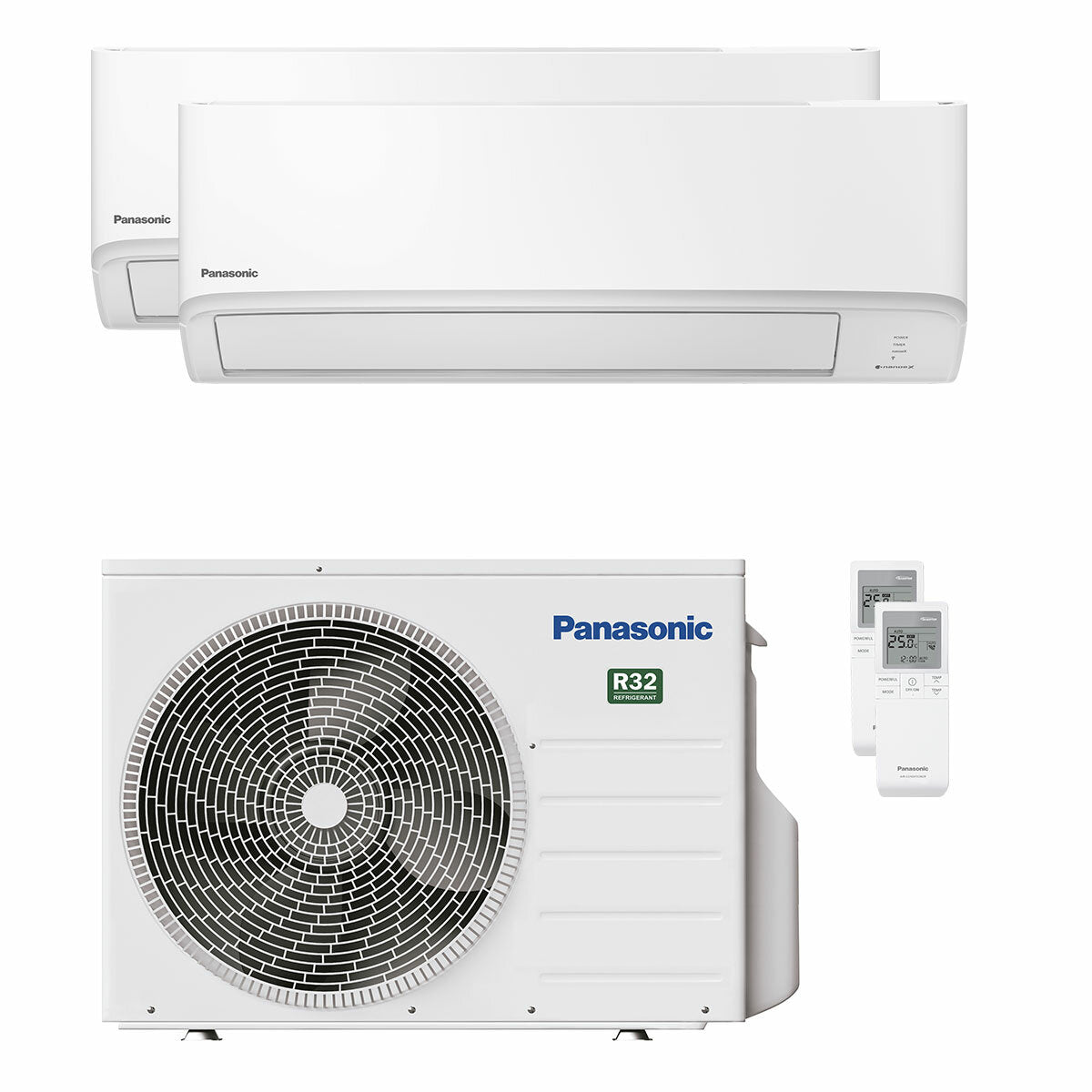 Climatiseur double split Panasonic série TZ 12 000 + 12 000 BTU Inverter A+++ Wi-Fi unité externe 5 kW 