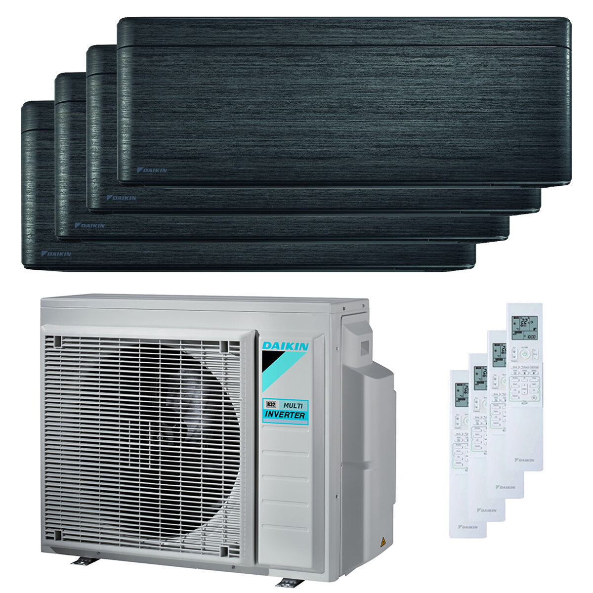 Climatiseur split carré élégant Daikin 5000 + 5000 + 9000 + 15000 BTU onduleur A ++ unité extérieure wifi 6,8 kW