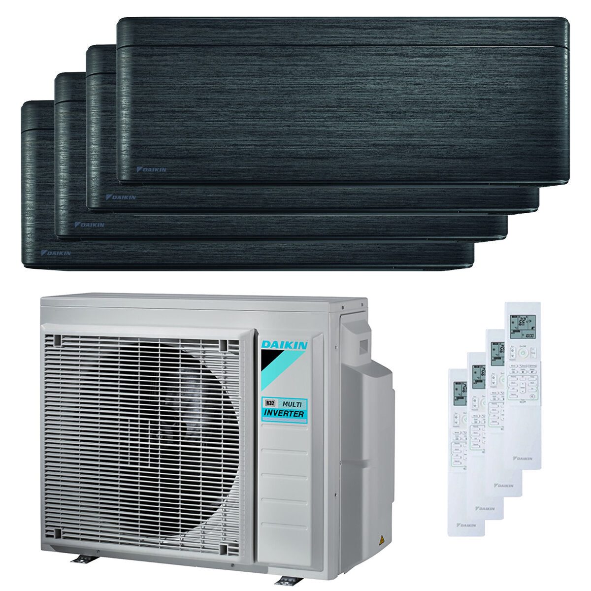 Daikin Stilvolle quadratische Split-Klimaanlage 9000 + 9000 + 12000 + 18000 BTU Wechselrichter A ++ WLAN-Außengerät 8,0 kW
