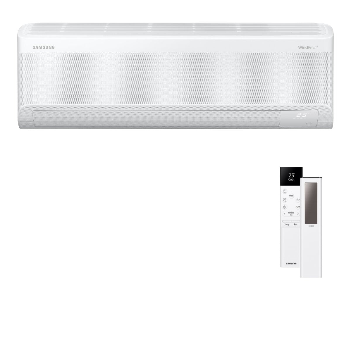 Climatiseur Samsung Windfree Elite S2 dual split 12000+12000 BTU inverseur A+++ unité extérieure wifi 5 kW 