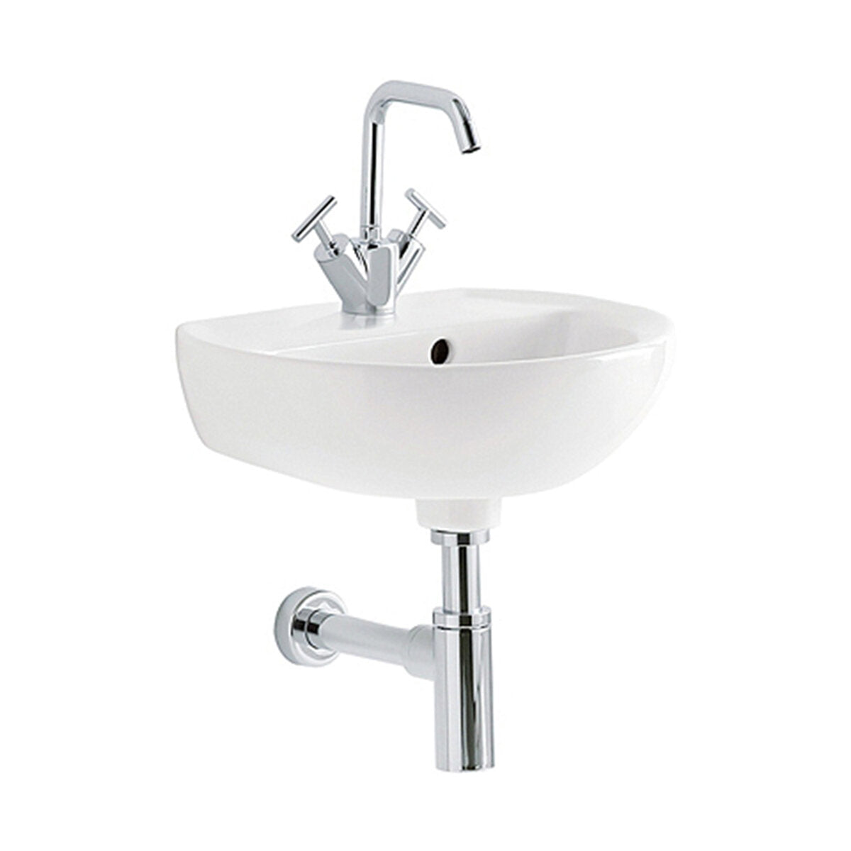 Geberit Colibrì 40 hand washbasin 40 cm glossy white single hole wall hung