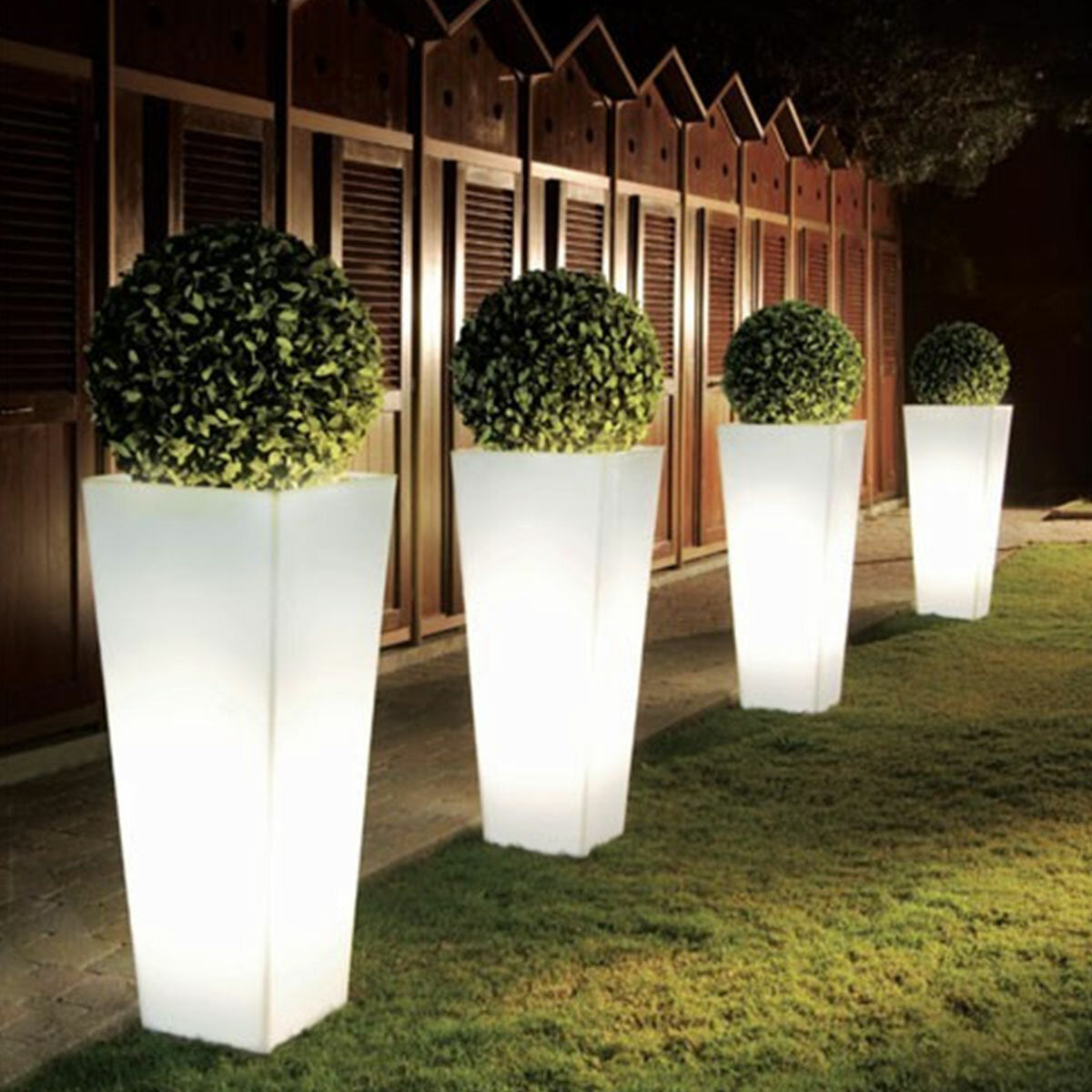 Arkema Quadro 102 SL outdoor square lighting vase