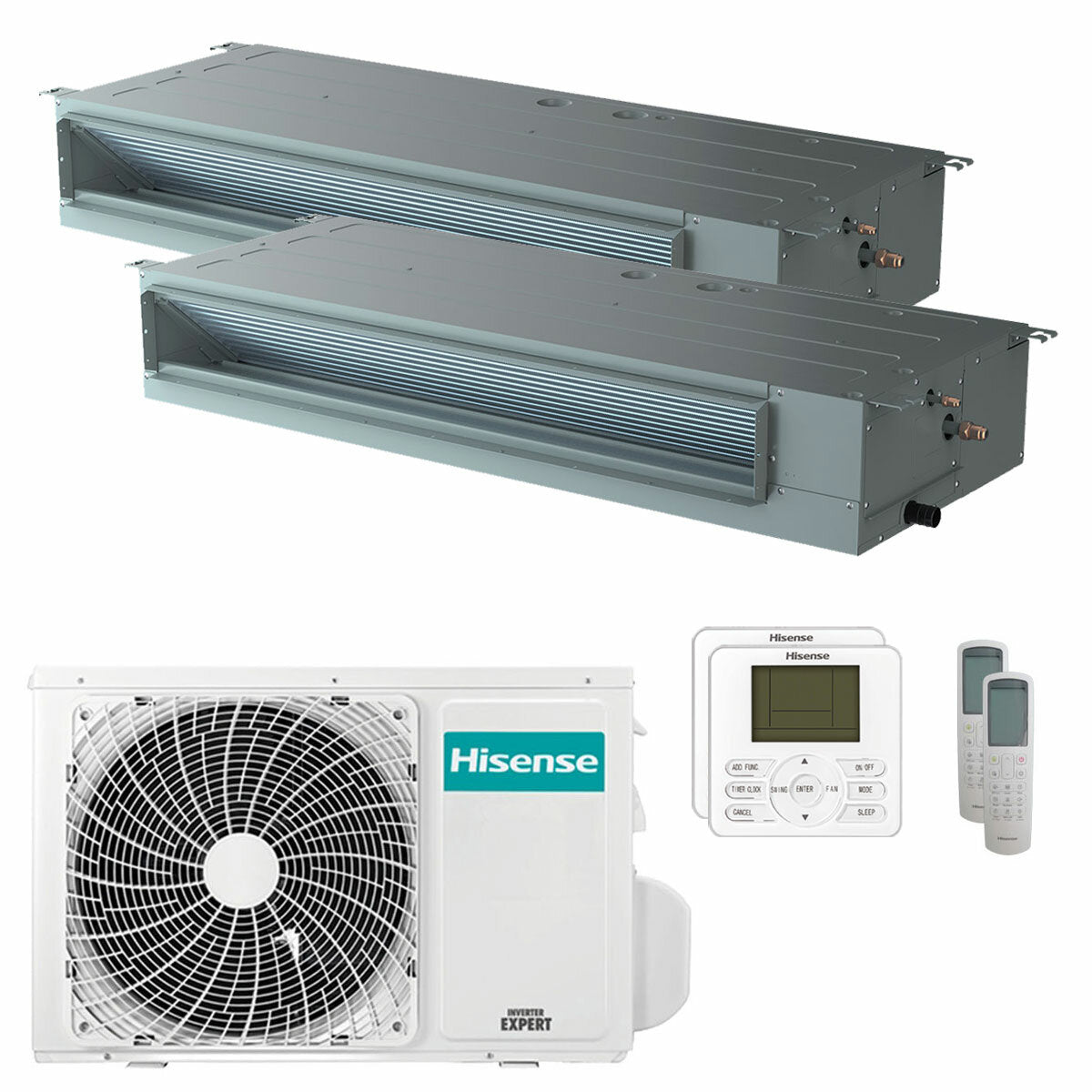 Hisense Ducted Air Conditioner ADT dual split 9000+9000 BTU inverter A++ unité extérieure 4.1 kW