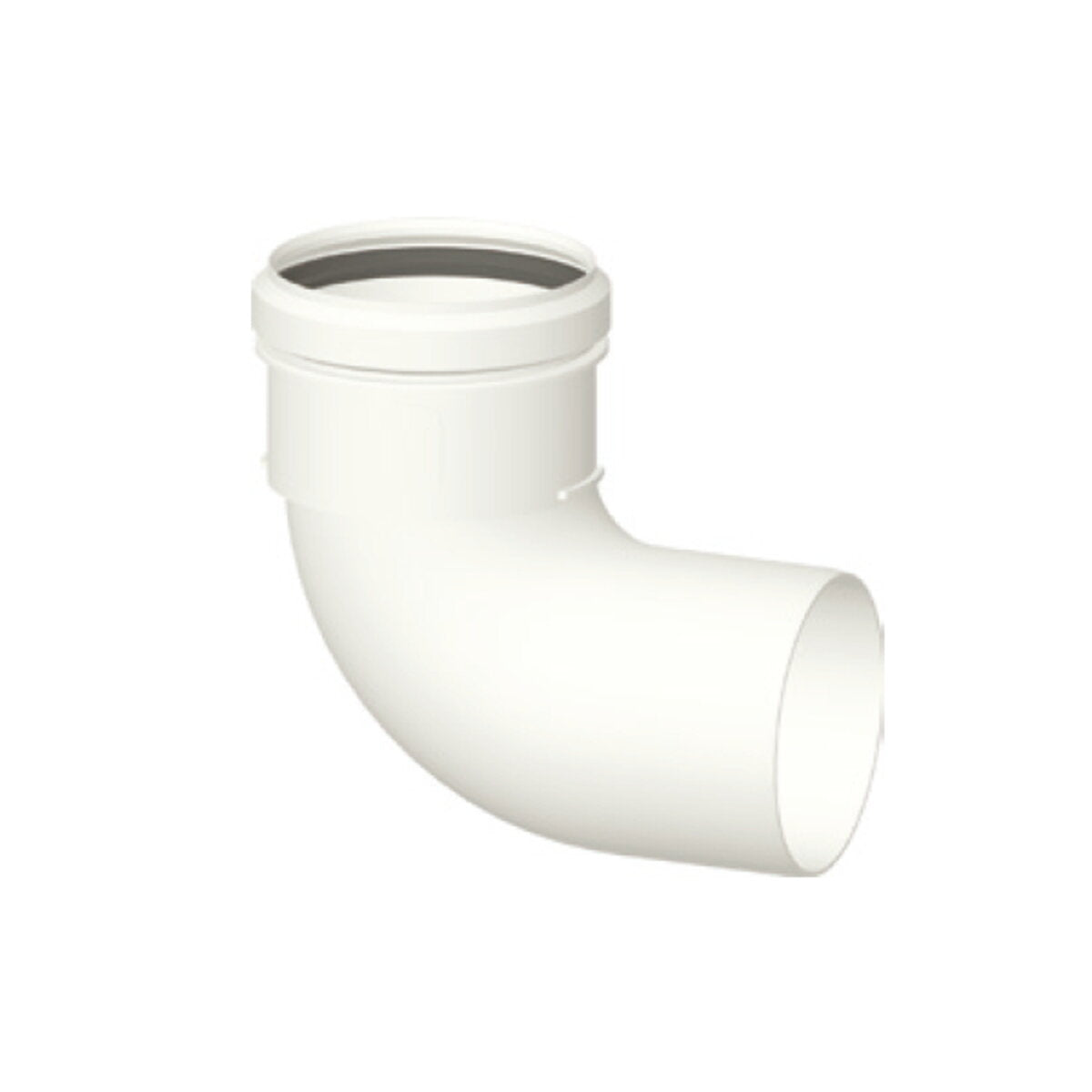 90° elbow for condensing boiler fumes outlet diam. 100mm. m/f in pp