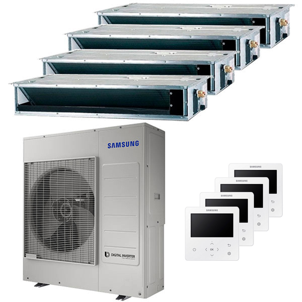 Samsung climatiseur gainable quad split 9000 + 12000 + 12000 + 12000 BTU inverter A++ unité extérieure 10 kW