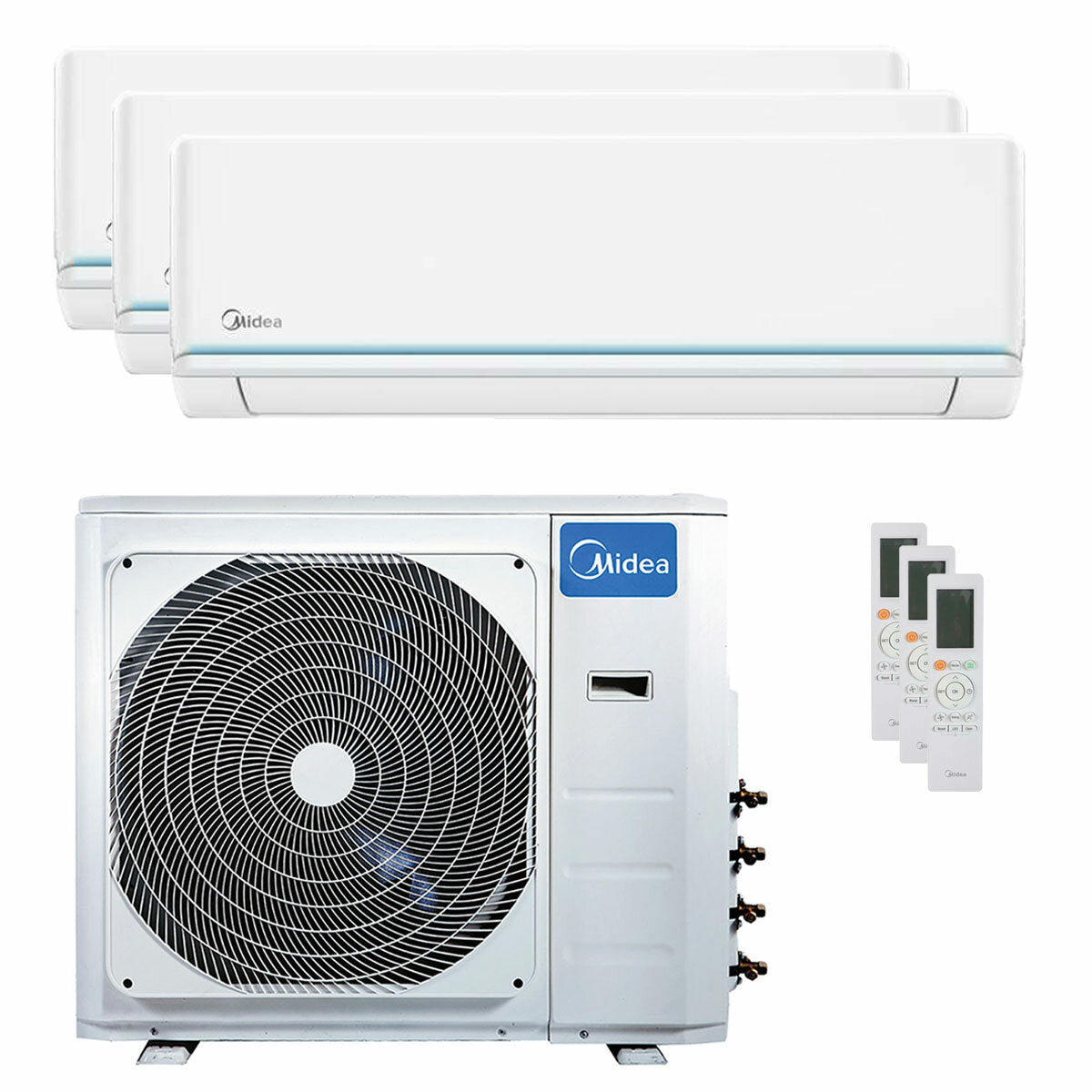 Climatiseur trial split Midea Evolution 9000+9000+18000 BTU inverter A++ unité extérieure 8,2 kW 