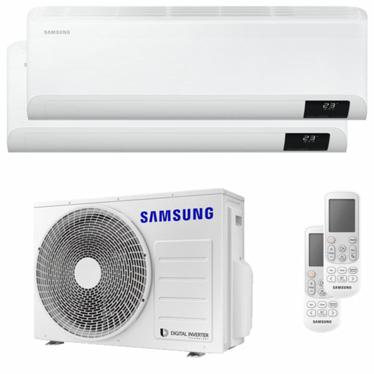 Samsung Cebu Wi-Fi Dual-Split-Klimaanlage 9000 + 18000 BTU Wechselrichter A ++ WLAN-Außengerät 5,2 kW