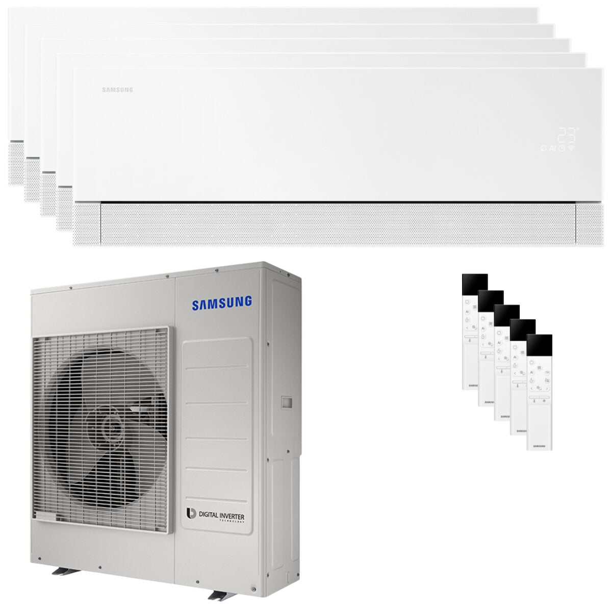 Samsung WindFree Première Plus penta split air conditioner 7000+7000+7000+7000+12000 BTU inverter A++ wifi outdoor unit 10 kW