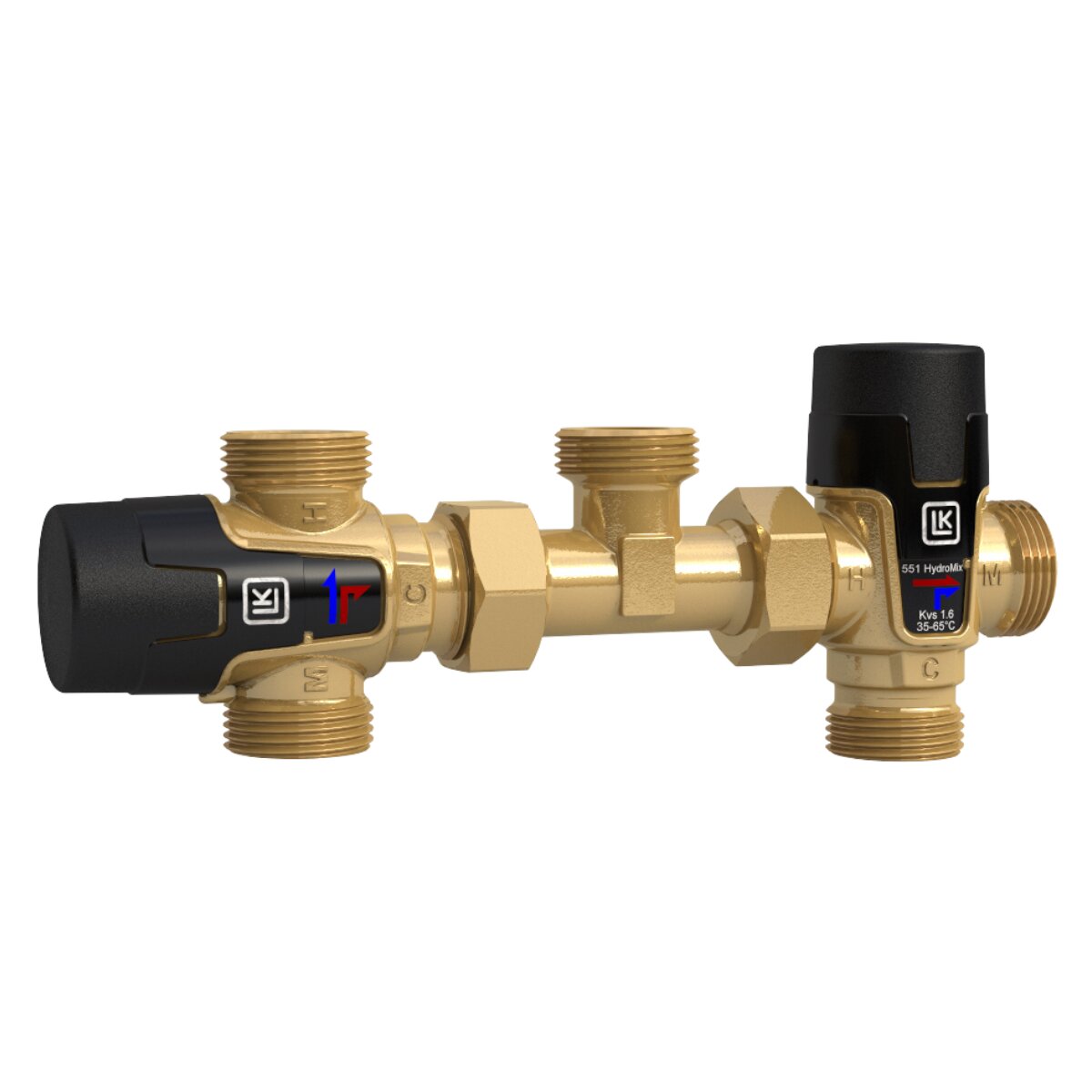 Maxiflame LK 551 HydroKit Solar thermostatic valves M 3/4 (42–52°C) - for ACS