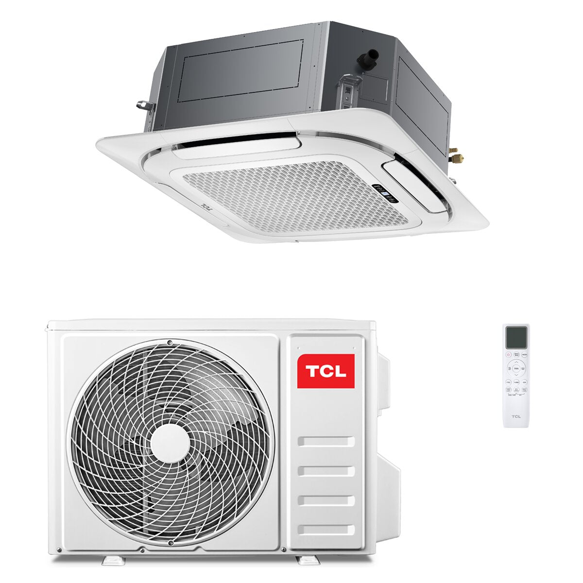 Climatiseur cassette 4 voies TCL Série S Compact 18 000 BTU R32 Inverter Wi-Fi A++/A+