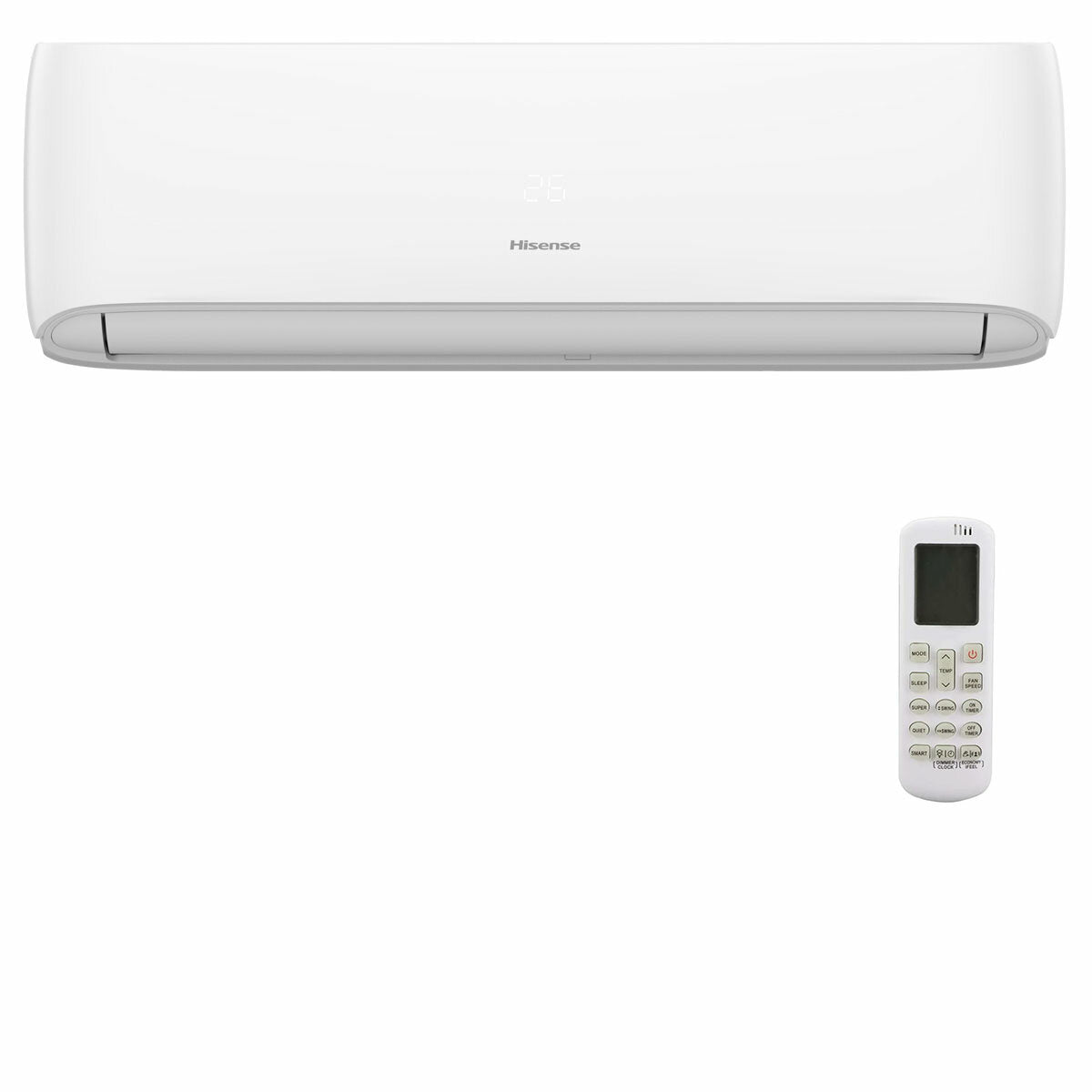 Hisense Hi-Comfort quadri split air conditioner 7000 + 9000 + 9000 + 24000 BTU wifi inverter outdoor unit 12.5 kW
