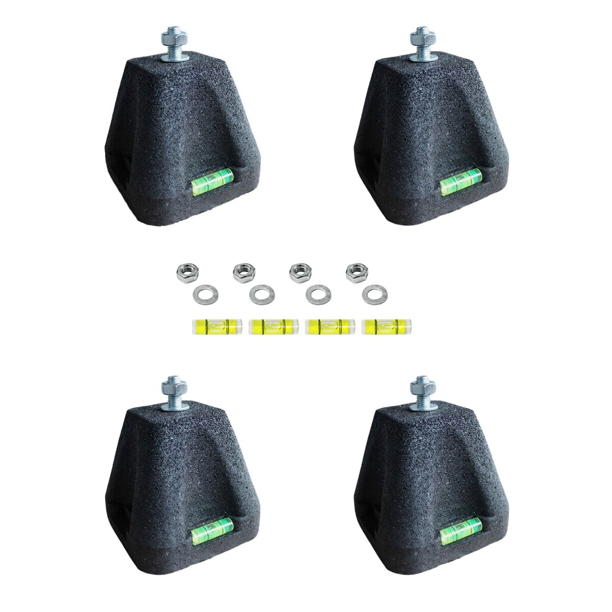 Kit of 4 Gia Anti-Vibration Floor Mounts for Air Conditioners and Heat Pumps - 100x100x100 mm