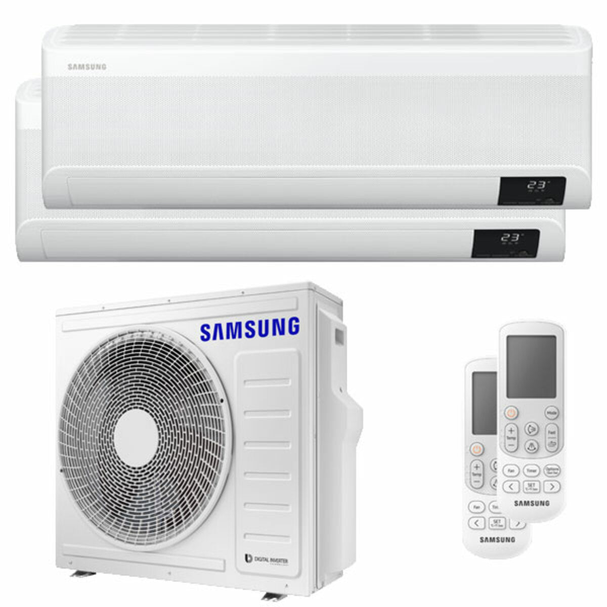 Climatiseur Samsung windfree Avant dual split 7000 + 24000 BTU A ++ wifi unité extérieure 8,0 kW