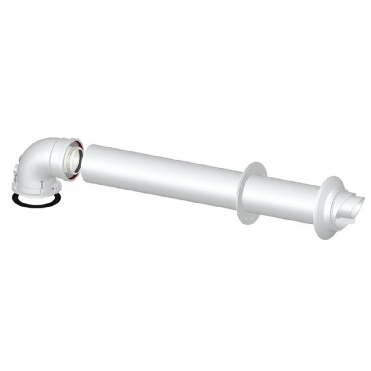 Horizontal wall coaxial fume exhaust kit ø 60/100 M/F condensing boilers - Kit 4 various brands