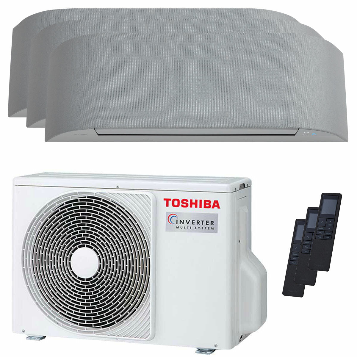 Climatiseur split d'essai Toshiba Haori 9000+9000+9000 BTU inverseur A+++ unité extérieure wifi 5,2 kW 