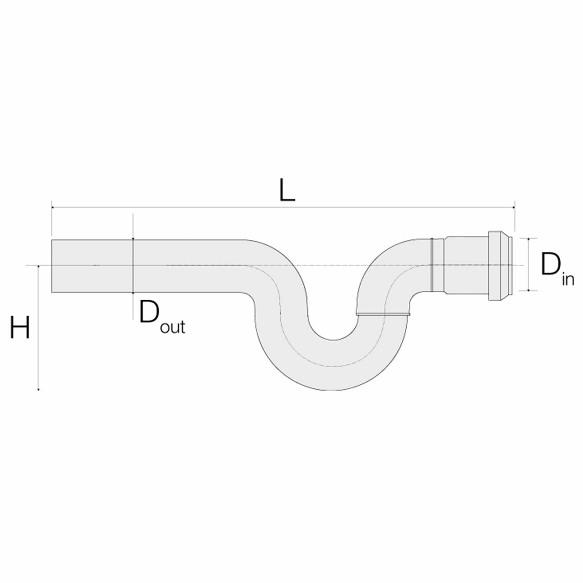 Valsir Siphon für Kondensatablauf aus HDPE