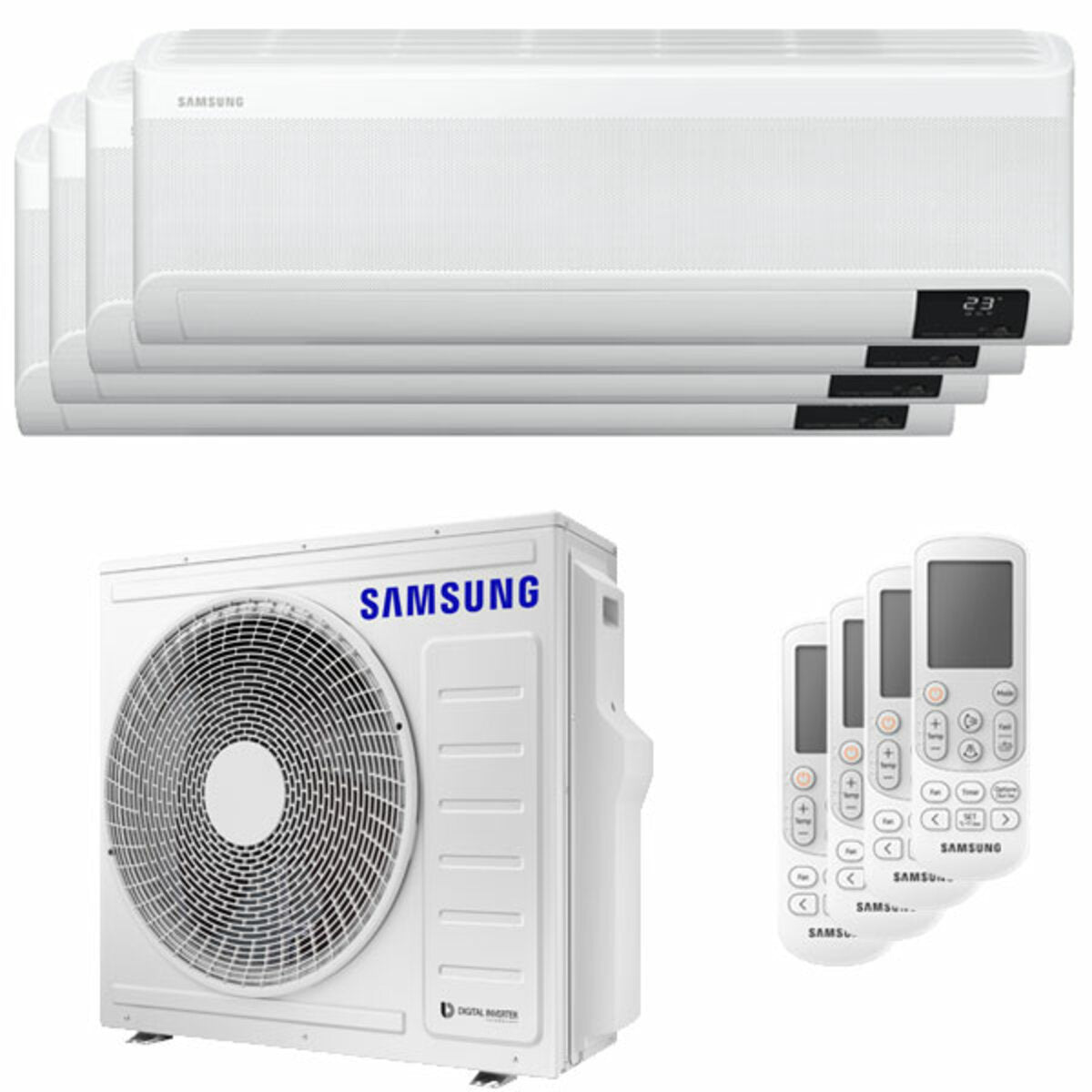 Samsung windfree Avant air conditioner Quadri split 7000 + 7000 + 7000 + 7000 BTU inverter A ++ wifi outdoor unit 8.0 kW