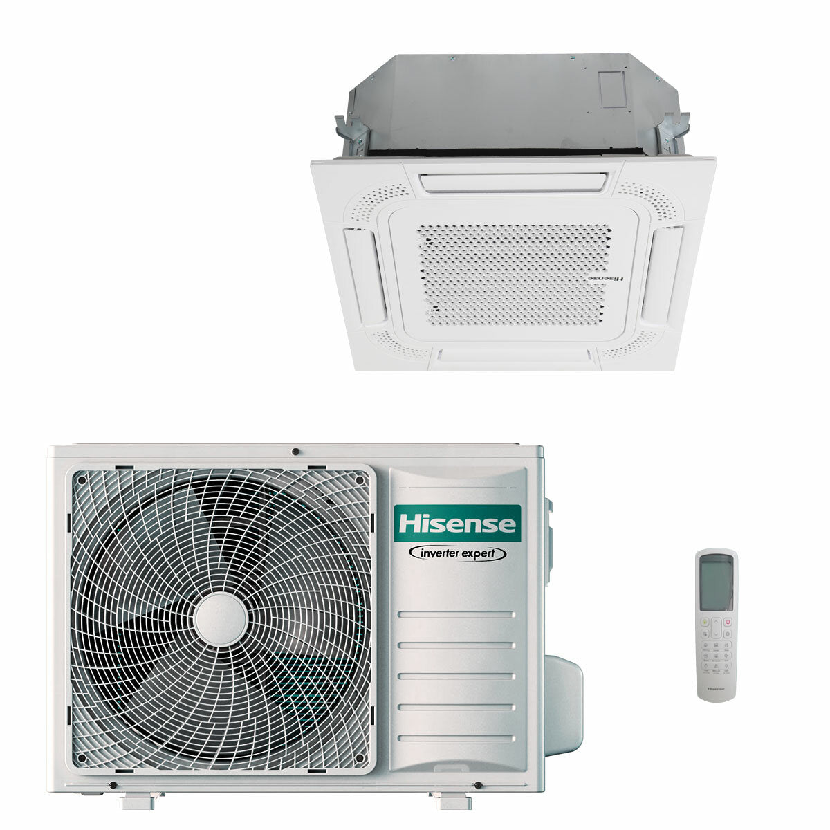 Hisense Climatiseur ACT Cassette 4 voies 12000 BTU R32 Turbo Inverter A++