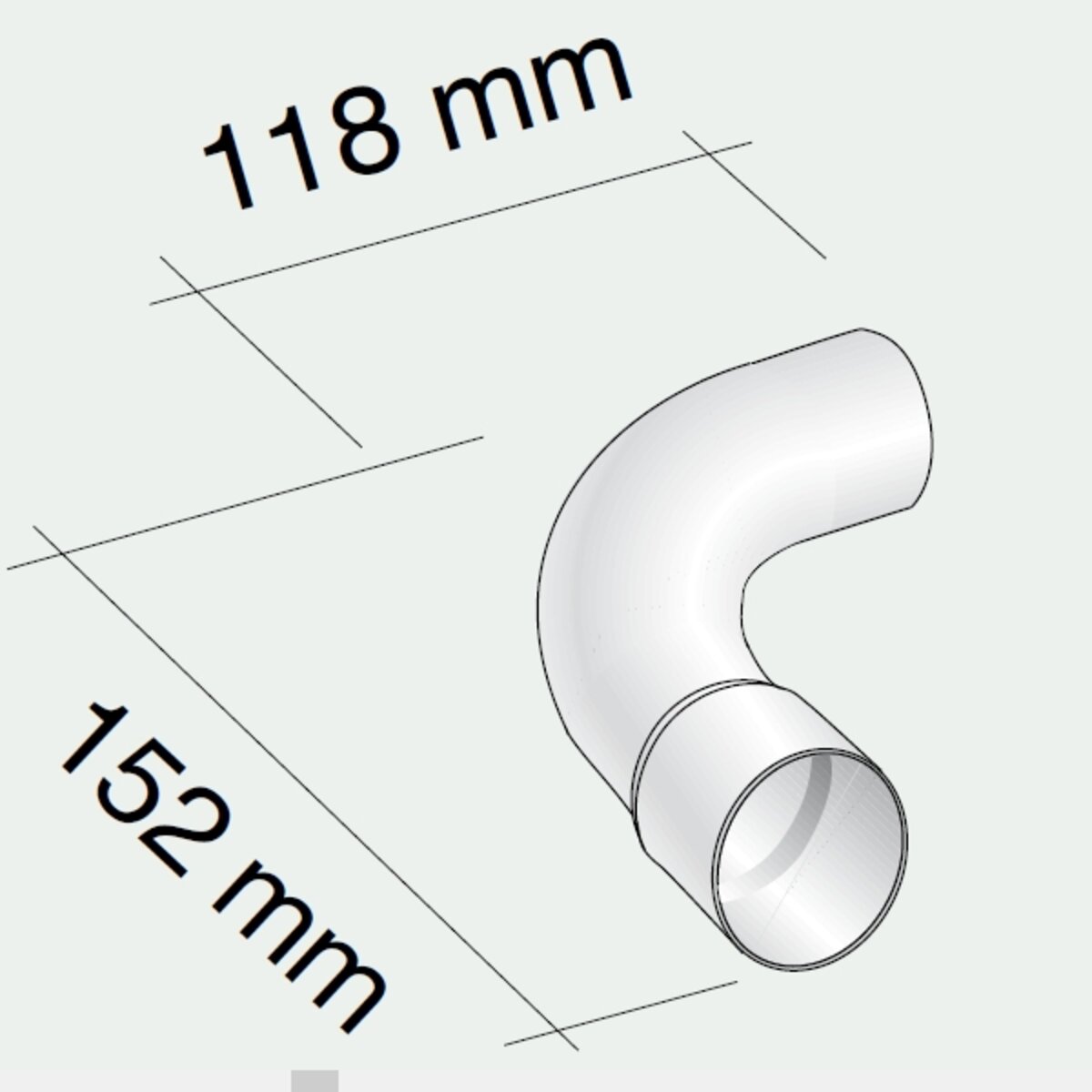 Bogen 90° für Rohr ø 35 mm m/f (weiß)