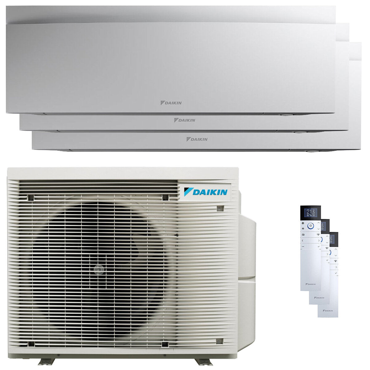 Daikin Emura 3 Trial Split Klimaanlage 7000+7000+7000 BTU Inverter A++ WLAN Außengerät 4 kW Weiß