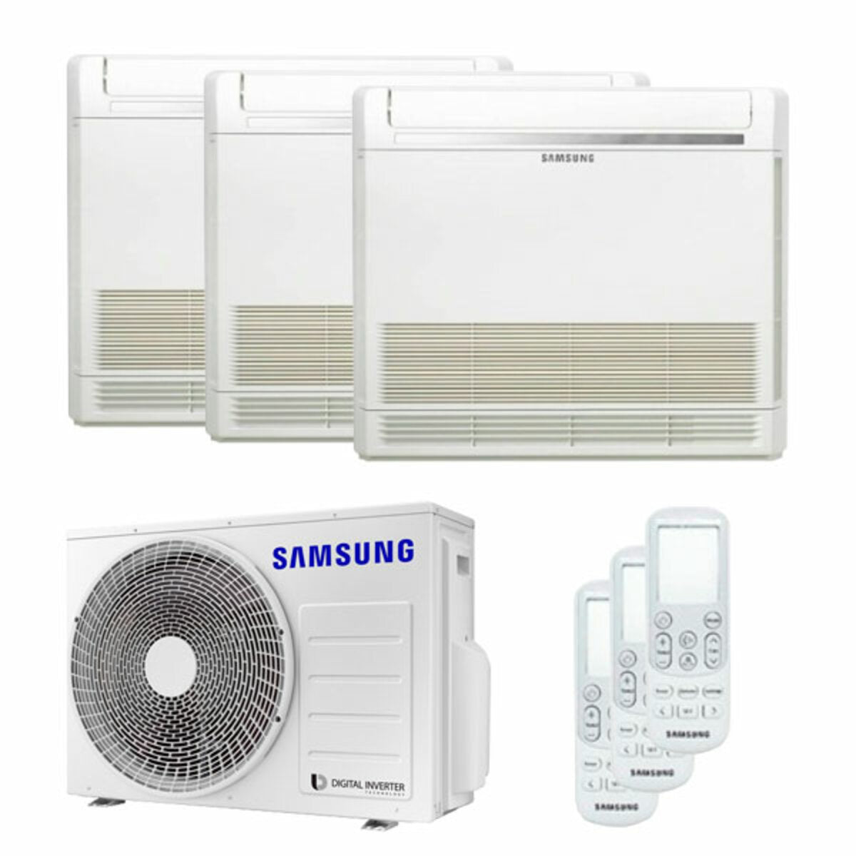 Climatiseur Console Samsung Trial Split 9000+9000+12000 BTU Inverter A++ unité extérieure 5,2 kW