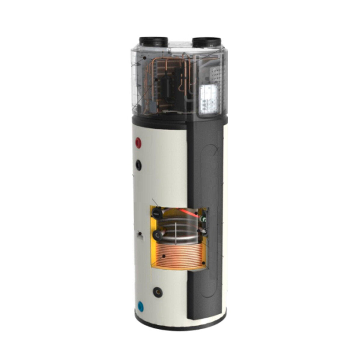 Clivet AQUA Plus SWAN-2 300S heat pump water heater with coil