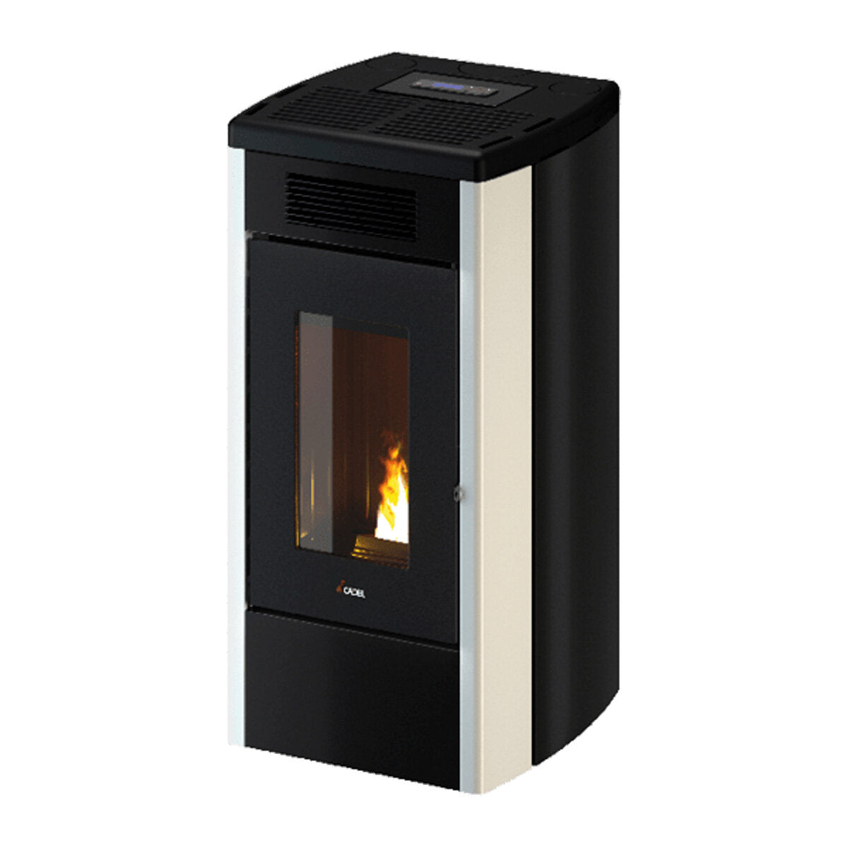 Cadel Atena Plus 14 pellet stove with ducted air, 14 kW - WiFi, WHITE