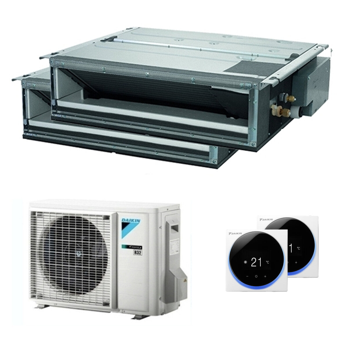 Daikin Mini Sky FDXM-F9 ducted air conditioner dual split 9000+12000 BTU inverter A++ external 4 kW