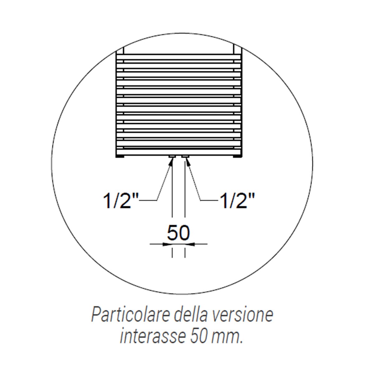 Radiateur Sèche-Serviettes Elen 22 I50 480x2084 mm Inox Poli