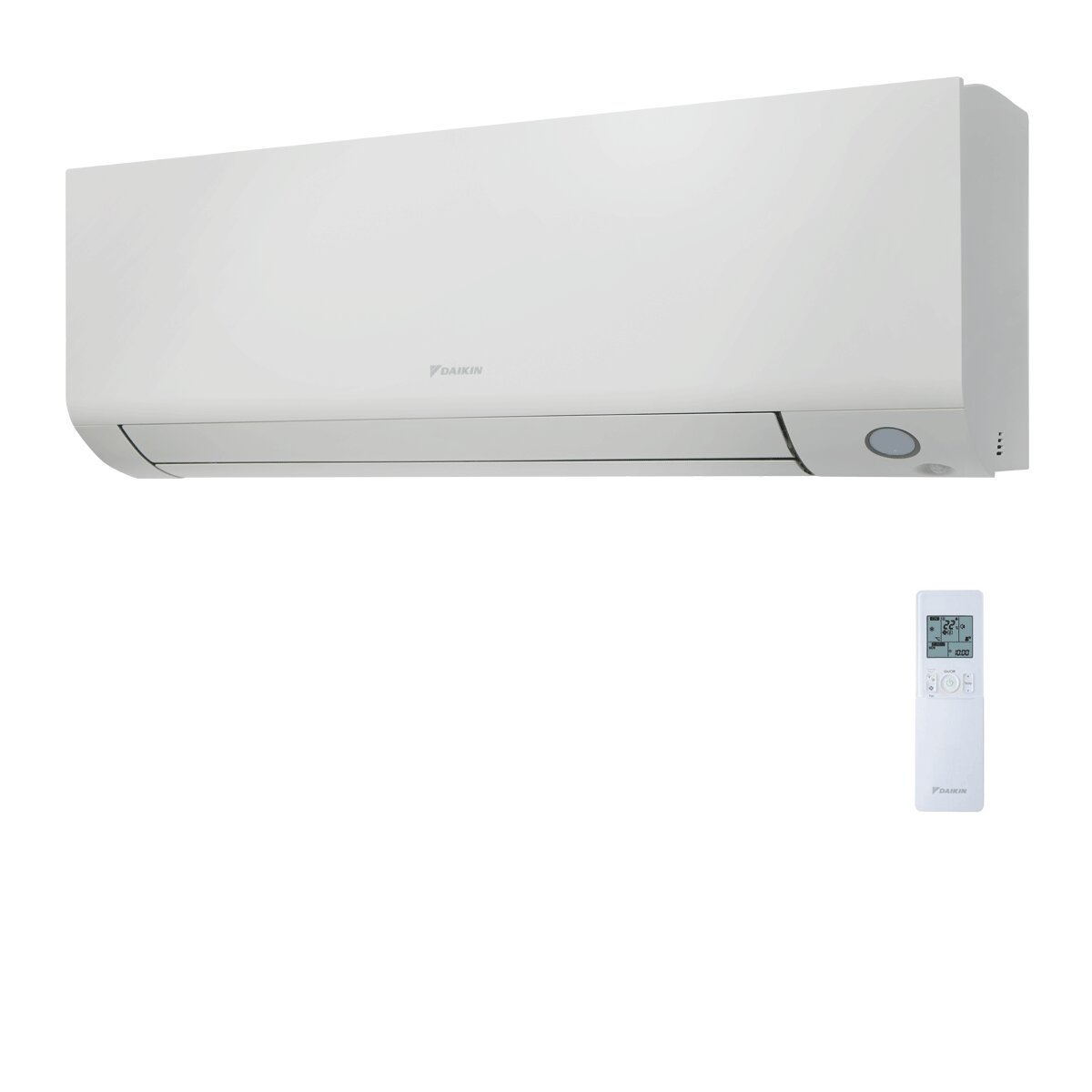 Système de climatisation et d'eau chaude sanitaire double split Daikin Multi+ - Unités intérieures Perfera All Seasons 9000+9000 BTU - Réservoir 120 l