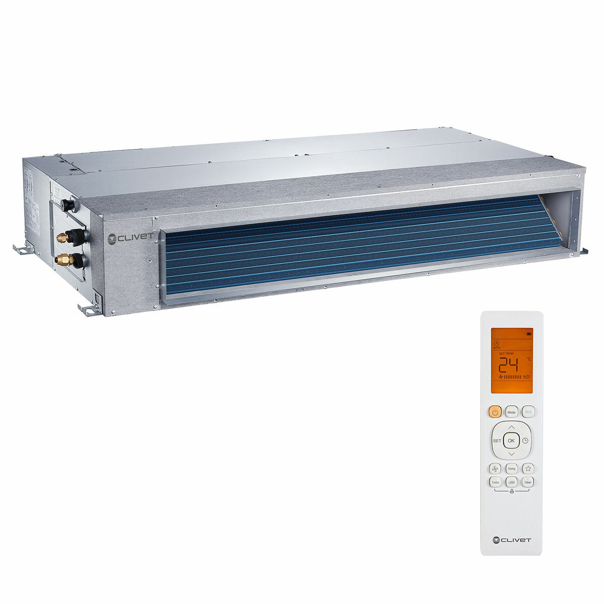 Clivet DUCT 2 trial split climatiseur gainable 9000+12000+12000 BTU inverter A++ unité extérieure 7,9 kW